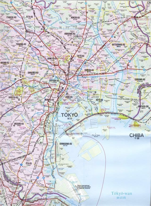 Plattegrond van Tokio
